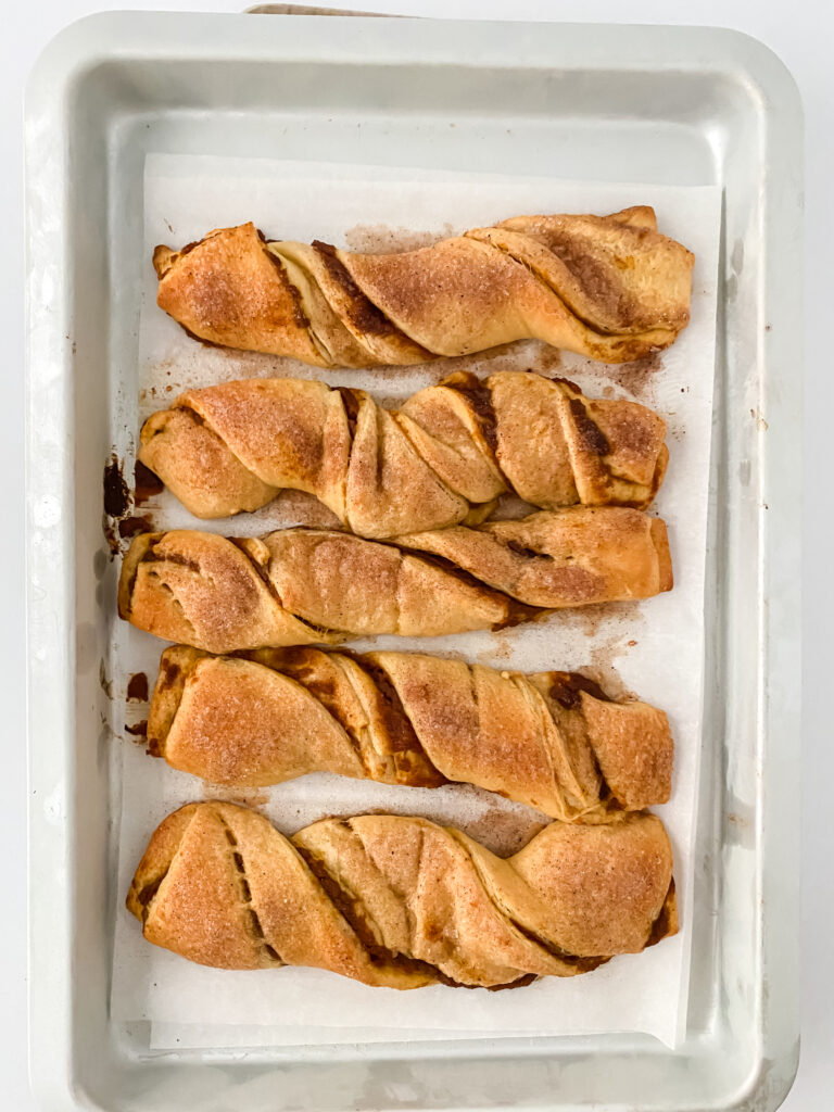 out of the oven Pumpkin pie strips