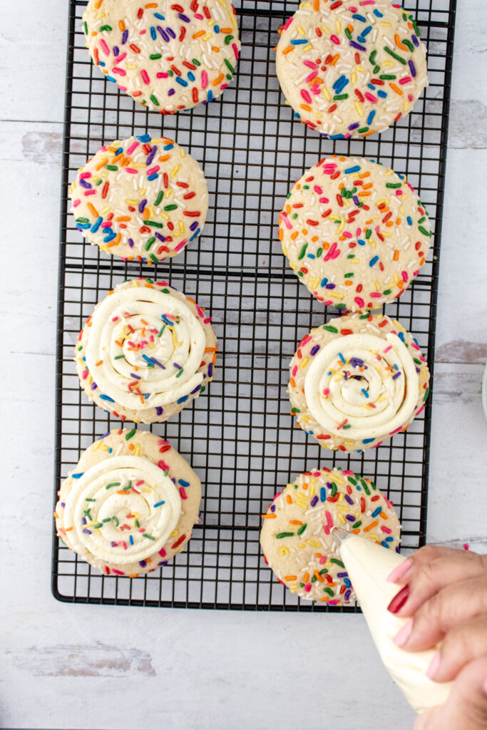 Copycat Crumbl Funfetti cookies