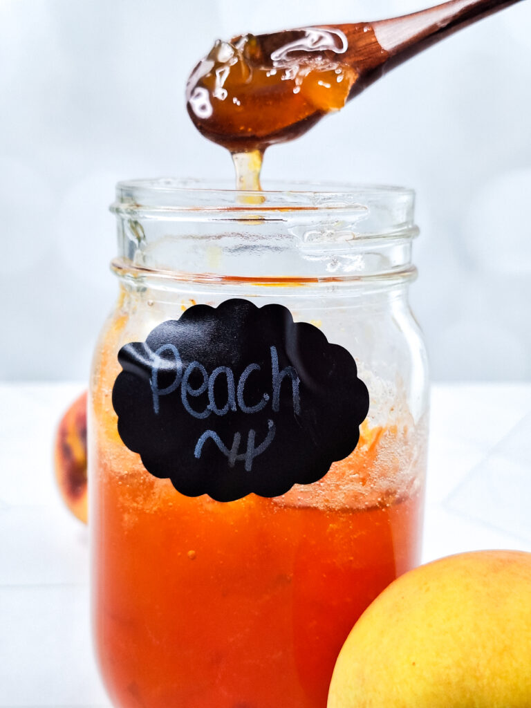 home made peach jam
